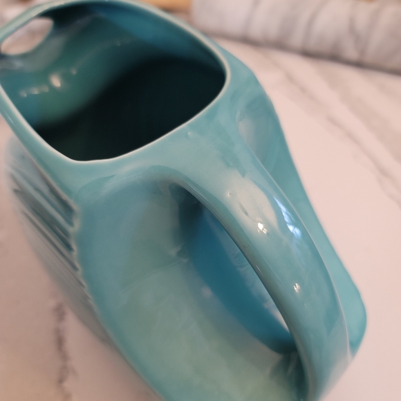 Fiestaware Turquoise disk Water Pitcher. Perfect as a pitcher or a vase. - Picture 3 of 9